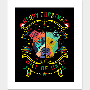 Merry Dogstmas Cute Dog Posters and Art